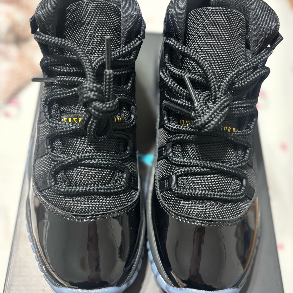 Jordan Black and Gold Kids Sneakers